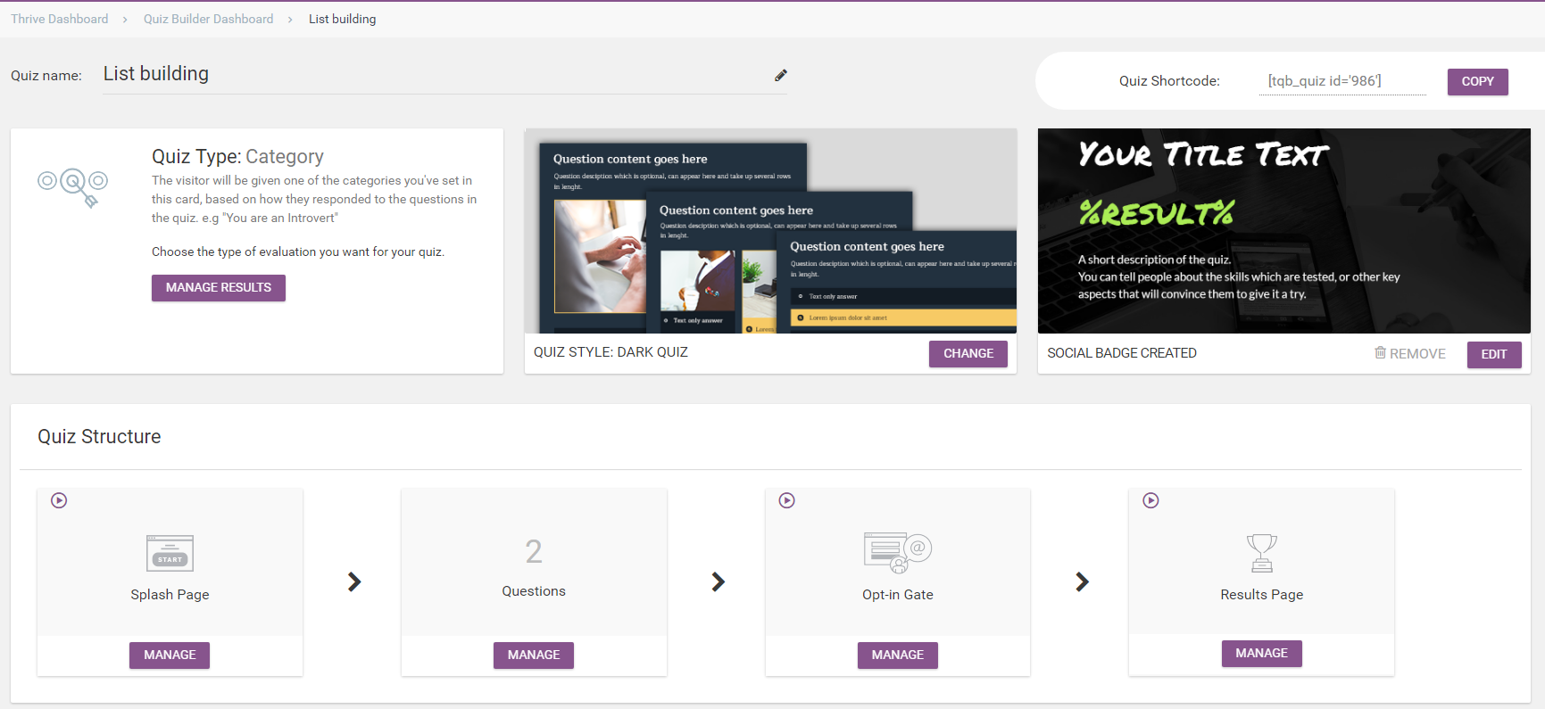 thrive quiz builder review