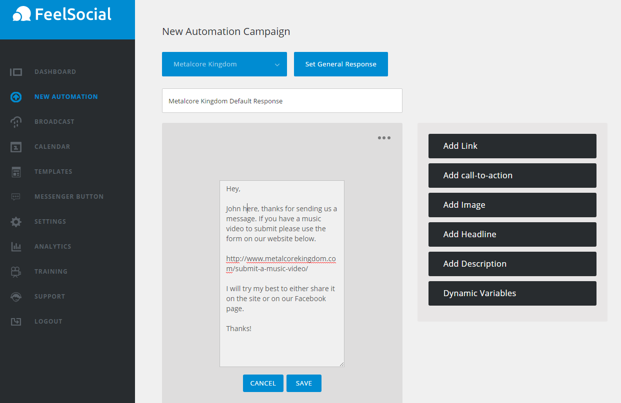 feelsocial dashboard